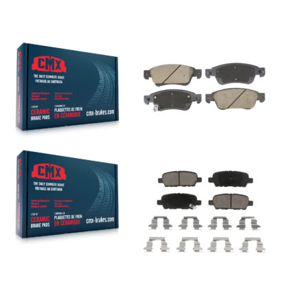 Front Rear Ceramic Brake Pads Kit For INFINITI G35 Q60 With Single Piston Caliper KCX-100589