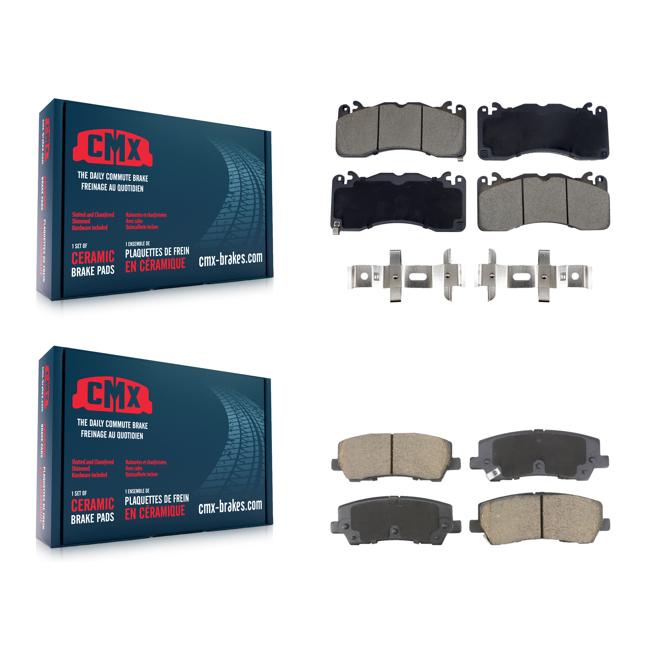 Front Rear Ceramic Brake Pads Kit For Ford Mustang KCX-100592