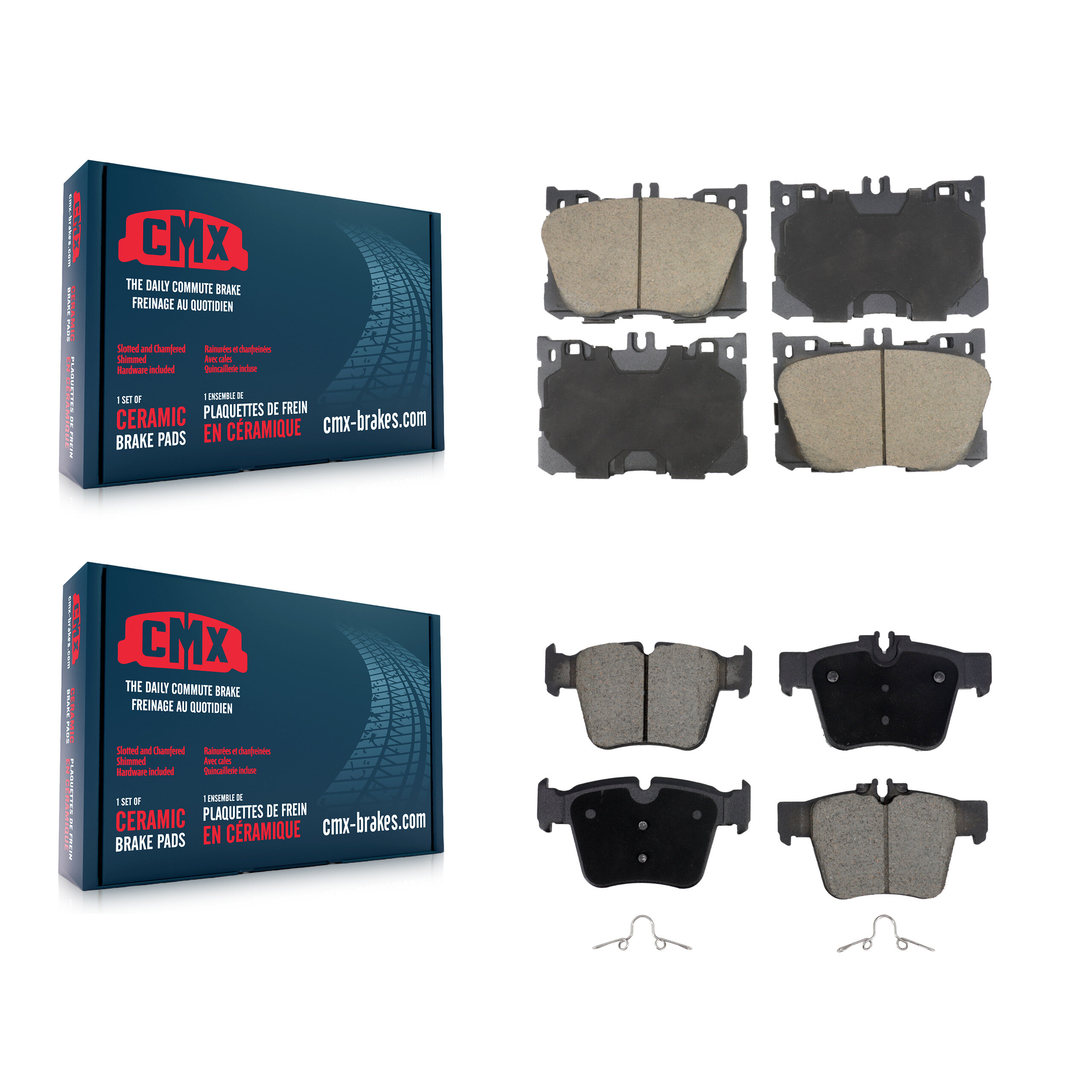 Front Rear Ceramic Brake Pads Kit For Mercedes-Benz GLC300 C43 AMG GLC43 C450 GLC350e KCX-100597