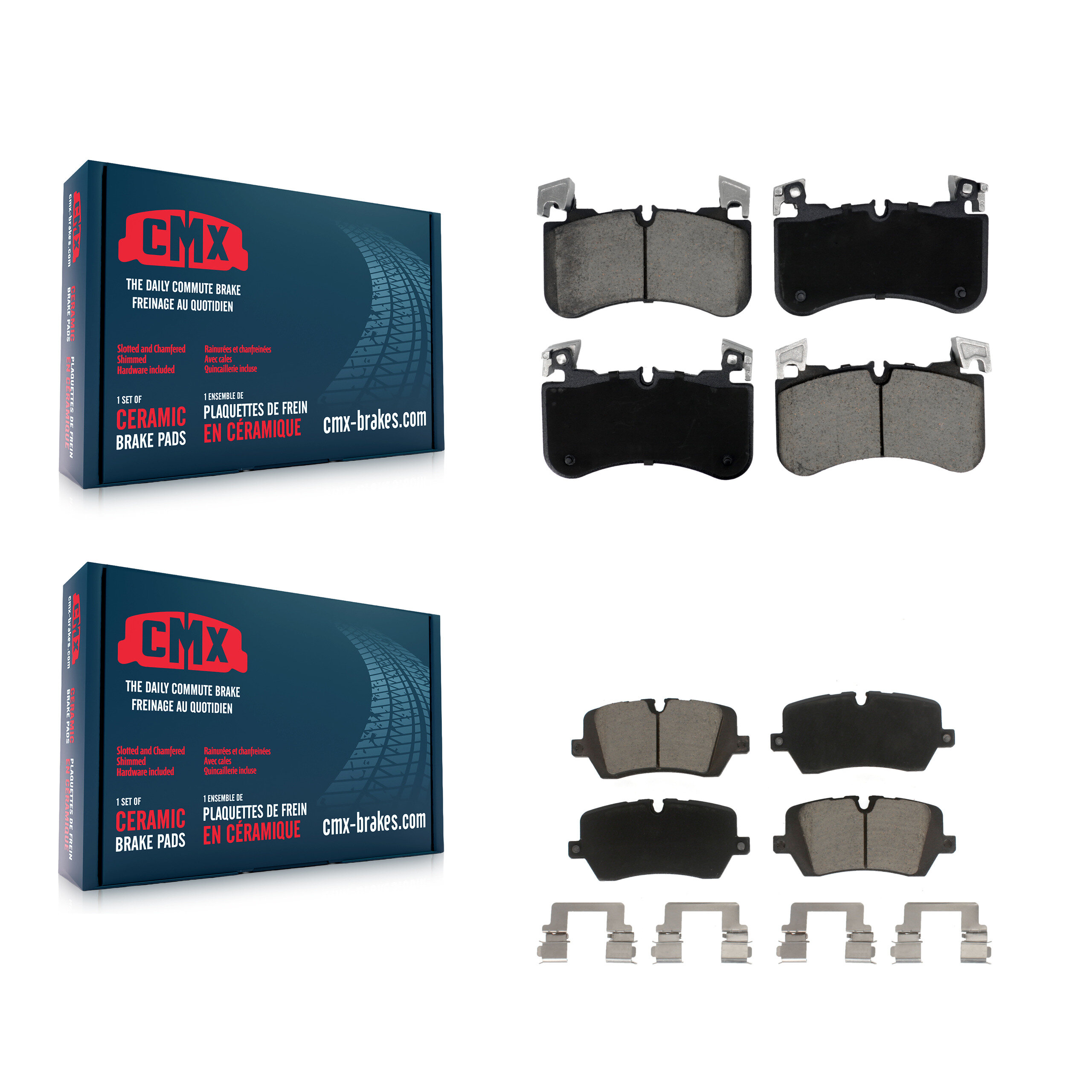 Front Rear Ceramic Brake Pads Kit For Land Rover Discovery Range KCX-100602