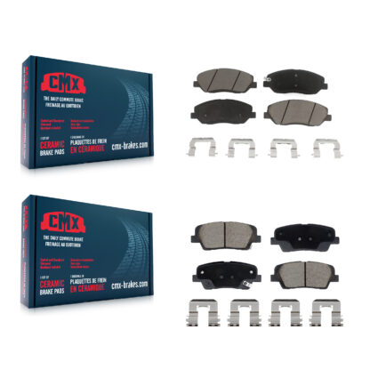 Front Rear Ceramic Brake Pads Kit For 2013-2016 Hyundai Santa Fe XL 3.3L KCX-100605