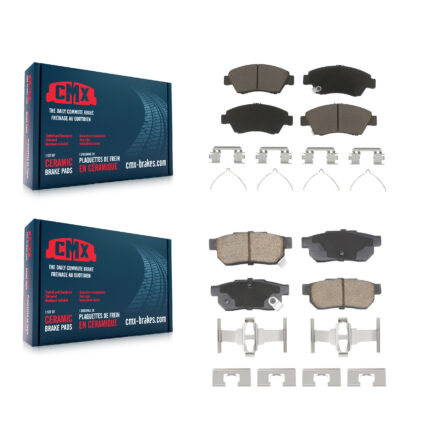 Front Rear Ceramic Brake Pads Kit For Honda Fit Civic del Sol KCX-100607