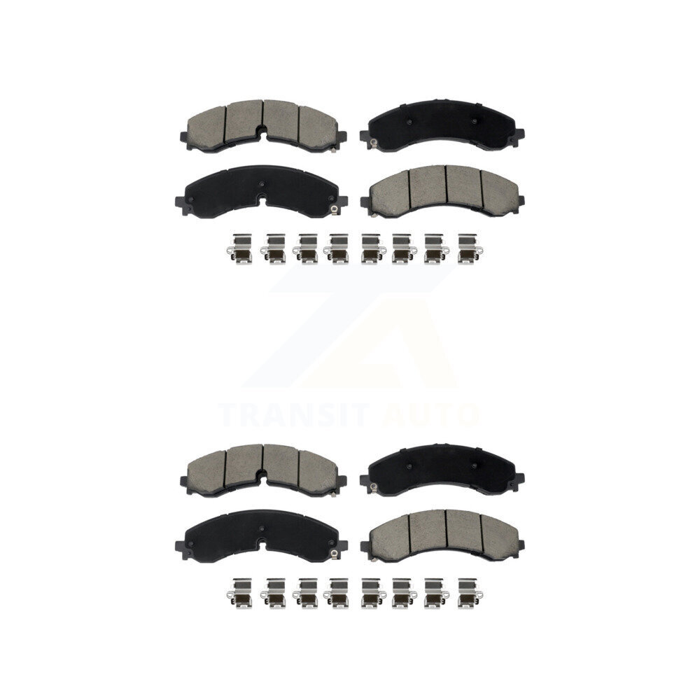 Front Rear Ceramic Brake Pads Kit For GMC Chevrolet Sierra 2500 HD Silverado 3500 KCX-100627