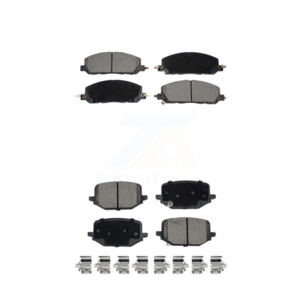 Front Rear Ceramic Brake Pads Kit For Lincoln Aviator Ford Police Interceptor Utility KCX-100628