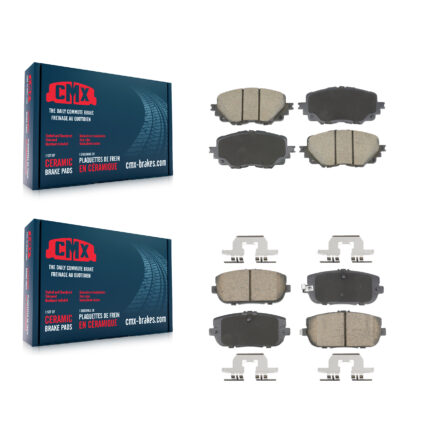 Front Rear Ceramic Brake Pads Kit For 2016-2020 Mazda MX-5 Miata Without Brembo Brakes KCX-100639