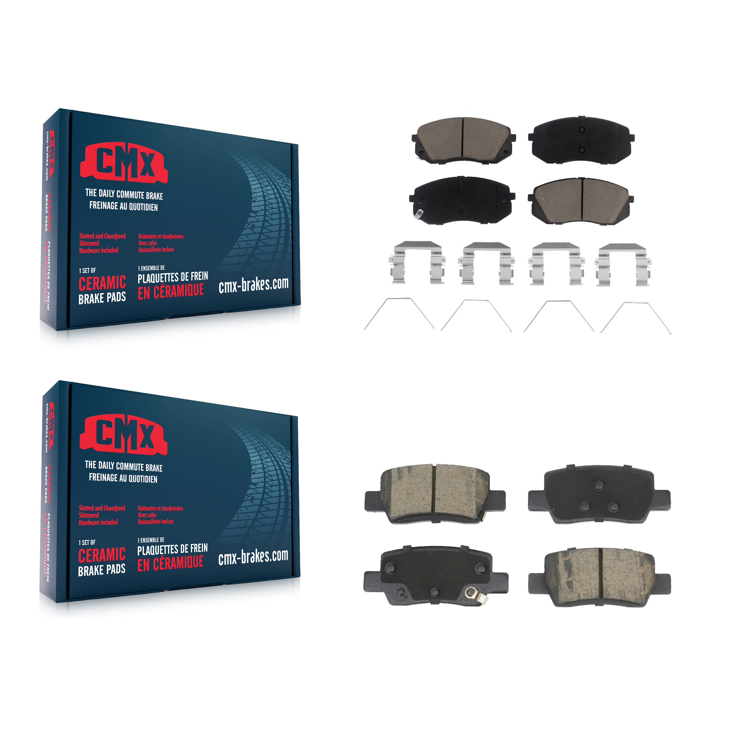 Front Rear Ceramic Brake Pads Kit For Kia Seltos With Electric Parking KCX-100642