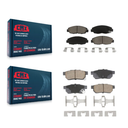 Front Rear Ceramic Brake Pads Kit For Honda Civic Acura EL KCX-100645