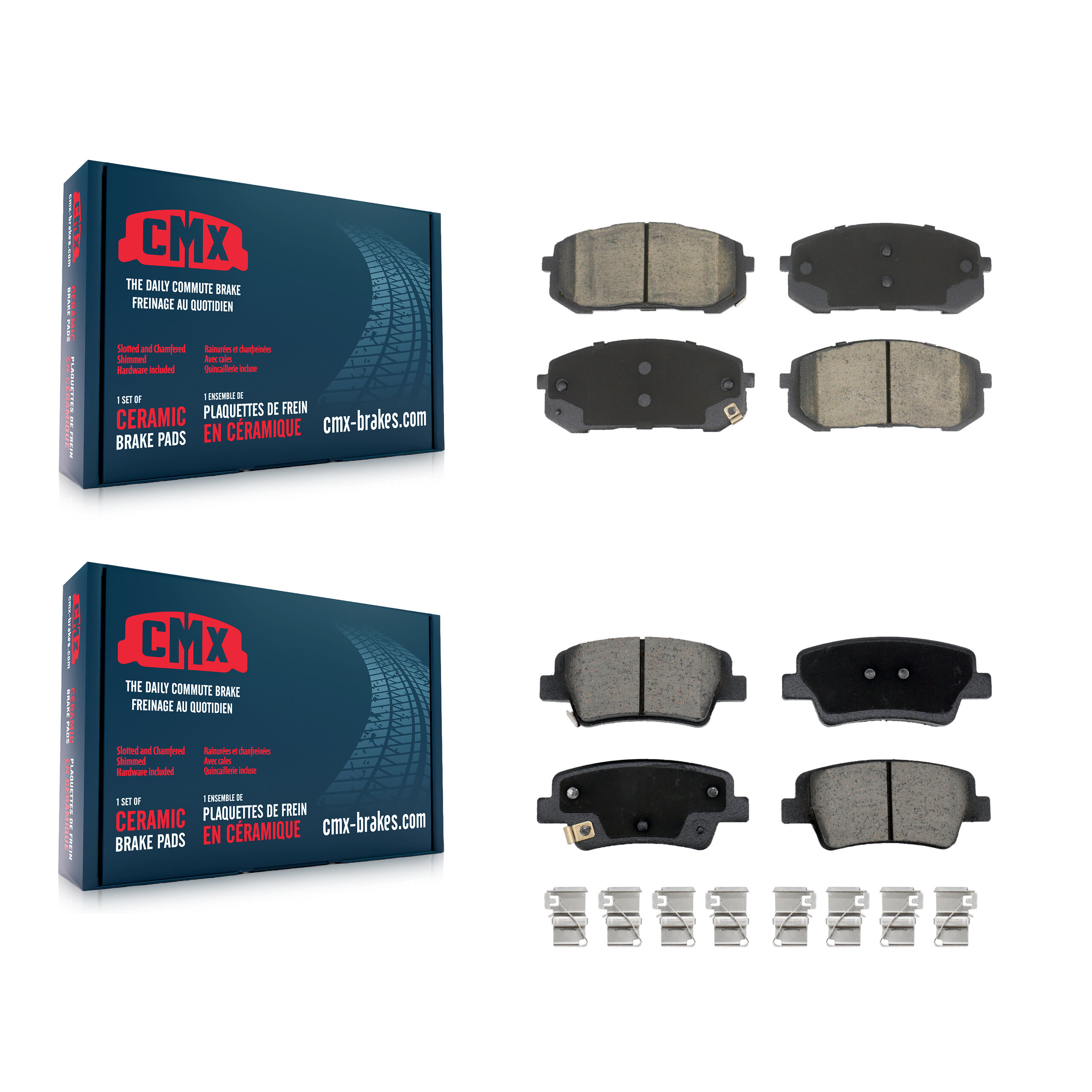 Front Rear Ceramic Brake Pads Kit For Hyundai Elantra With Manual Parking KCX-100657
