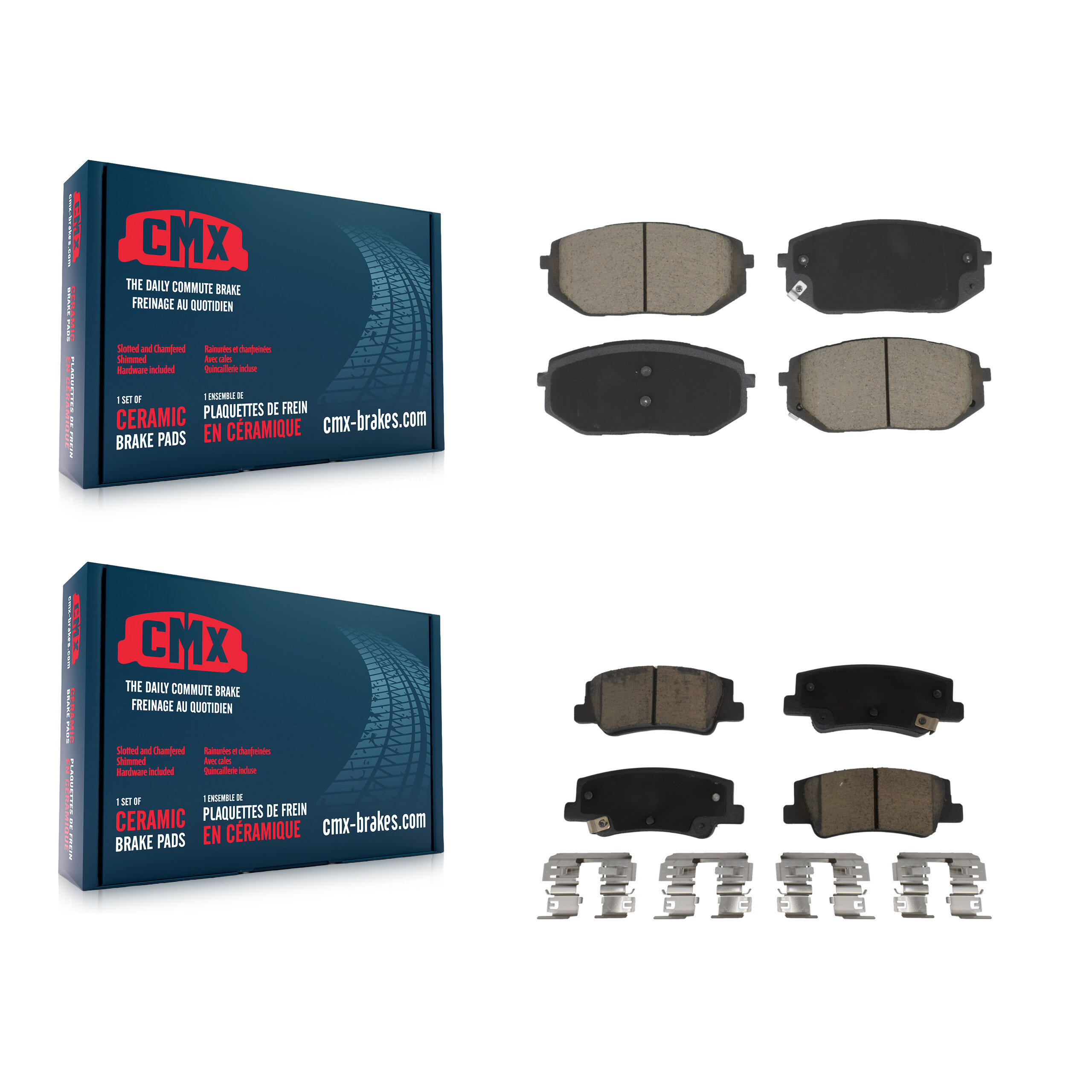 Front Rear Ceramic Brake Pads Kit For Hyundai Tucson Kia Sportage KCX-100682