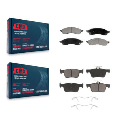 Front Rear Ceramic Brake Pads Kit For Ford Edge Lincoln Nautilus KCX-100696