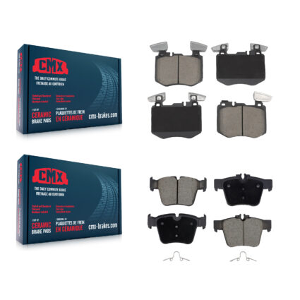 Front Rear Ceramic Brake Pad Kit For 2019-2022 Mercedes-Benz GLC300 Without Sport Package KCX-100701