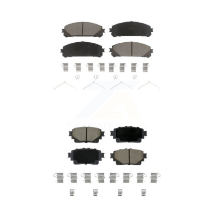 Front Rear Ceramic Brake Pad Kit For Toyota Highlander Sienna Lexus RAV4 Prime bZ4X NX350 KCX-100703