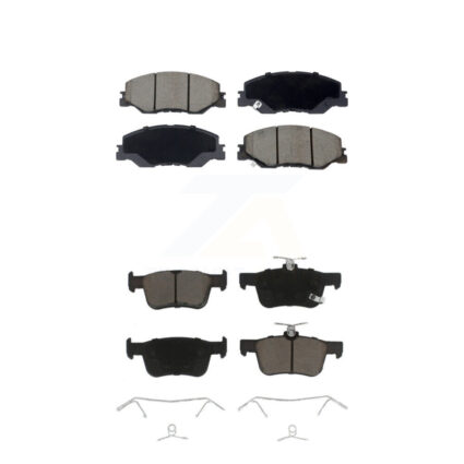 Front Rear Ceramic Brake Pads Kit For Honda Civic LX Sport EX EX-L Touring KCX-100706