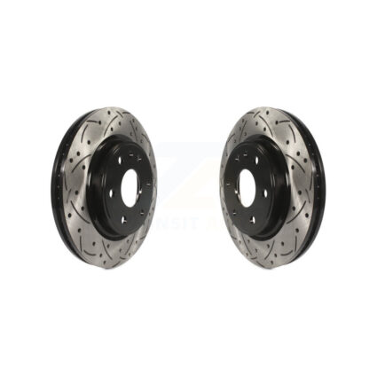 Front Drilled Slot Brake Rotor Pair For GMC Acadia Buick Enclave Chevrolet Traverse Saturn KD-100003