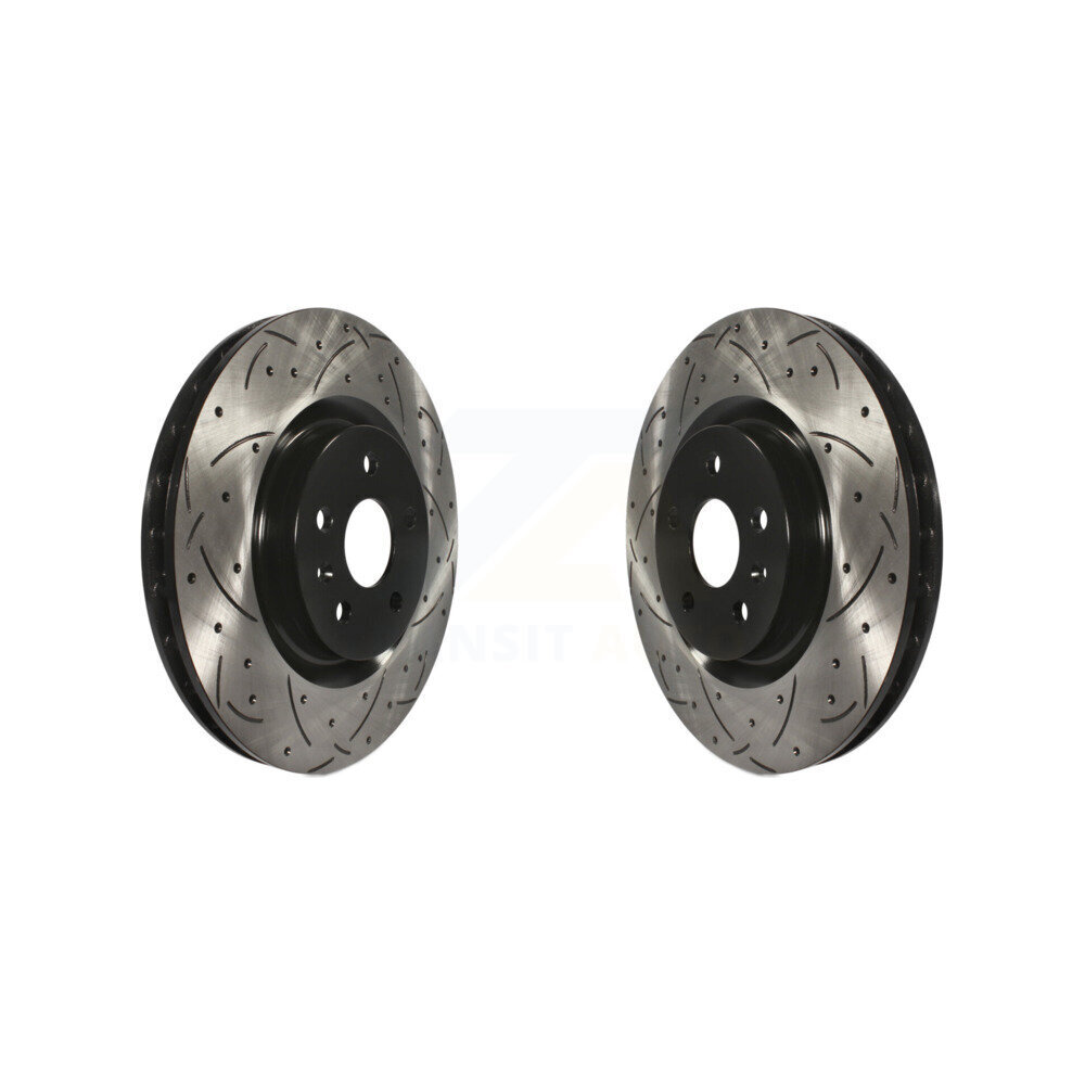 Front Coat Drill Slot Disc Brake Rotor Pair For Chevrolet Camaro Pontiac G8 Buick Regal SS KD-100005