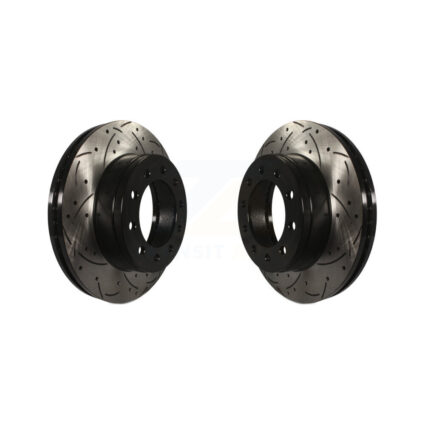 Front Drill Slot Brake Rotors Pair For Ford F-350 Super Duty F-250 F-450 F-550 CF500 CF600 KD-100010