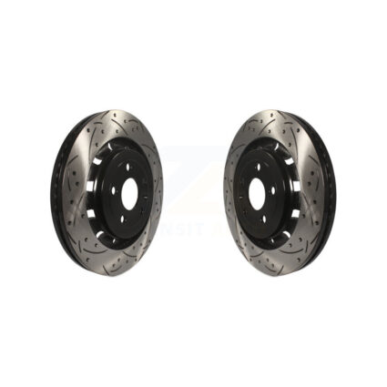 Front Drill Slot Brake Rotor Pair For Ford Explorer Flex Taurus Police Interceptor Utility KD-100018