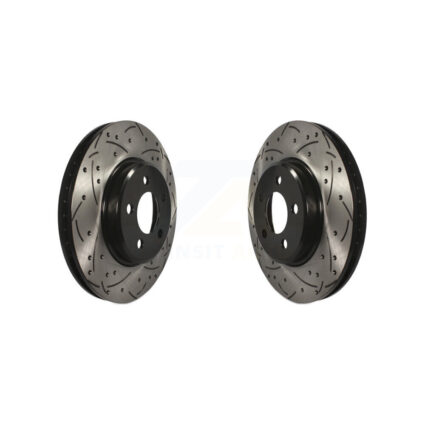 Front Drilled Slot Disc Brake Rotors Pair For Dodge Chrysler 300 Charger Challenger Magnum KD-100026