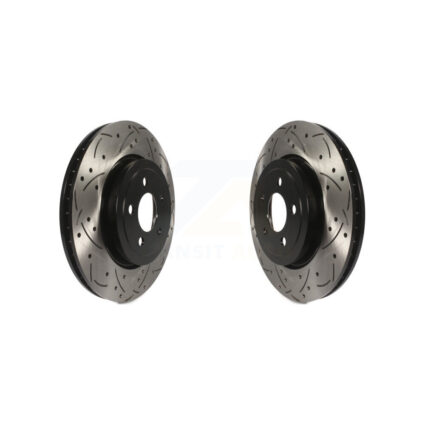 Front Drilled Slot Disc Brake Rotors Pair For Dodge Chrysler 300 Charger Challenger Magnum KD-100027