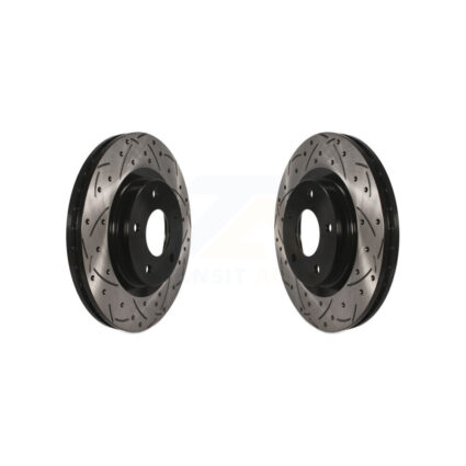 Front Drilled Slot Brake Rotor Pair For Mitsubishi Jeep RVR Outlander Patriot Lancer Dodge KD-100029