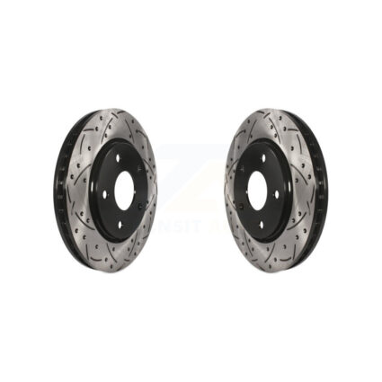 Front Drill Slot Brake Rotors Pair For Dodge Grand Caravan Journey Chrysler Town & Country KD-100031