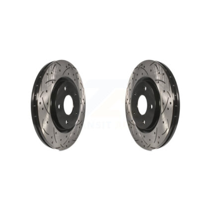Front Drill Slot Brake Rotor Pair For Dodge Grand Caravan Journey Chrysler Pacifica Town & KD-100035