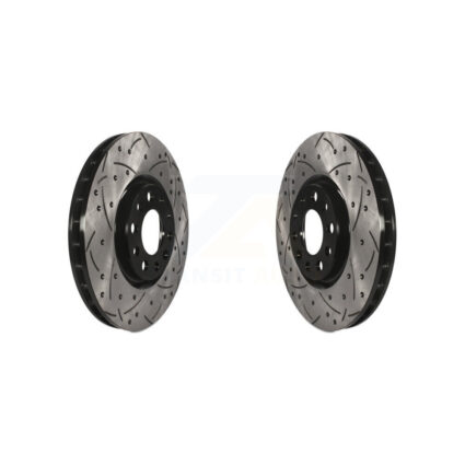 Front Drilled Slot Brake Rotor Pair For Jeep Compass Chrysler 200 Dodge Dart Renegade Fiat KD-100036
