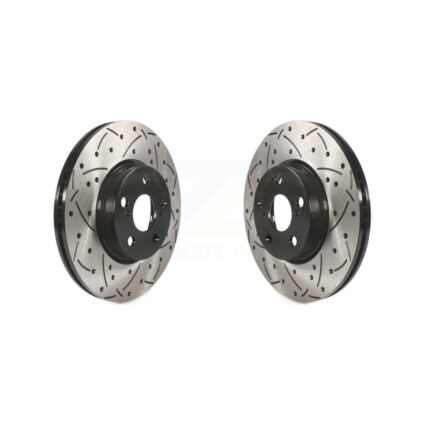 Front Drilled Slot Disc Brake Rotors Pair For Toyota Corolla Matrix Pontiac Vibe Scion xD KD-100062