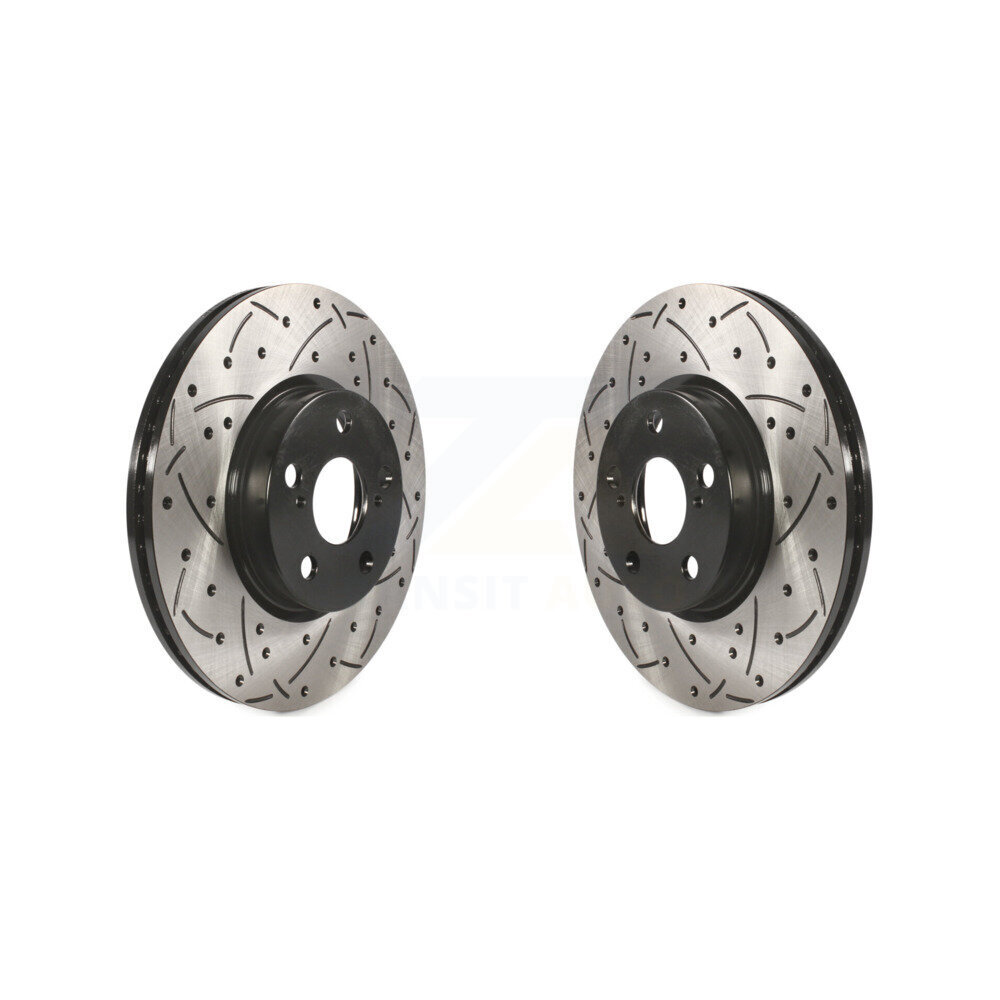 Front Drilled Slot Disc Brake Rotors Pair For Toyota Corolla Matrix Pontiac Vibe Scion xD KD-100062