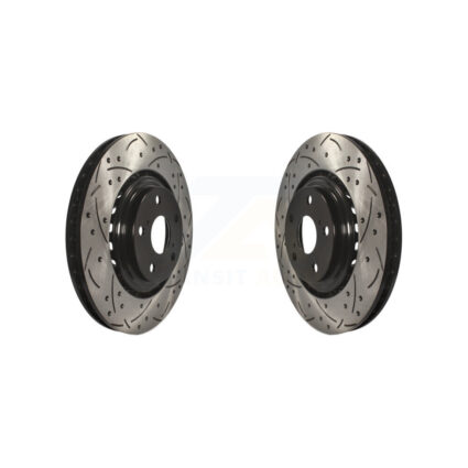 Front Drilled Slot Brake Rotors Pair For Toyota Highlander Sienna Lexus RX350 NX300 NX200t KD-100063