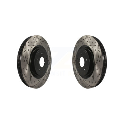 Front Drill Slot Brake Rotor Pair For INFINITI Q50 G37 Nissan 370Z Q60 M37 FX50 Z QX70 Q70 KD-100067