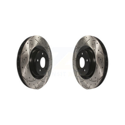 Front Drill Slot Disc Brake Rotor Pair For Audi Q5 Porsche Macan A4 Quattro S4 S5 A6 A7 A5 KD-100069