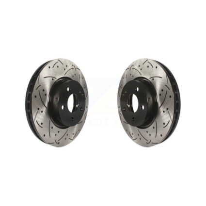 Front Drilled Slot Disc Brake Rotor Pair For Mercedes-Benz C300 E350 C350 E400 E250 SLC300 KD-100076