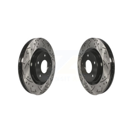 Front Coated Drilled Slotted Disc Brake Rotors Pair For Nissan Sentra Juke KD-100077