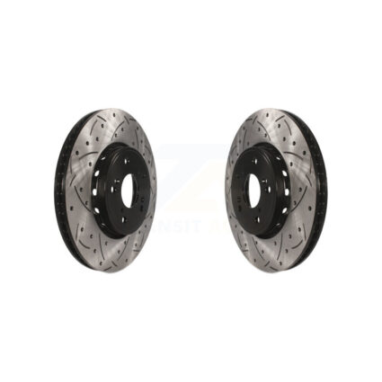 Front Coated Drilled Slotted Disc Brake Rotors Pair For Acura RDX ILX KD-100087