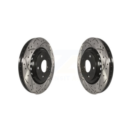 Front Drilled Slot Brake Rotors Pair For Honda Odyssey Pilot Ridgeline Acura MDX Passport KD-100090