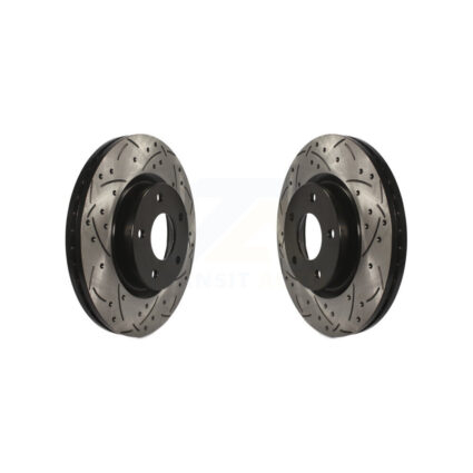 Front Coated Drilled Slotted Disc Brake Rotors Pair For Nissan Altima KD-100098
