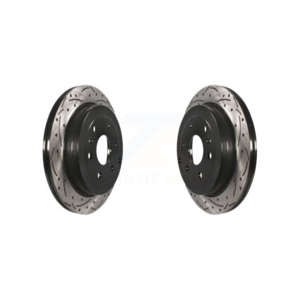 Rear Drilled Slot Brake Rotors Pair For GMC Acadia Buick Enclave Chevrolet Traverse Saturn KD-100107