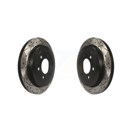 Rear Coat Drill Slot Disc Brake Rotor Pair For 2007-2017 Ford Expedition Lincoln Navigator KD-100120