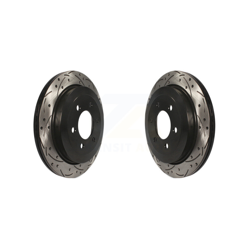 Rear Coat Drill Slot Disc Brake Rotor Pair For 2007-2017 Ford Expedition Lincoln Navigator KD-100120