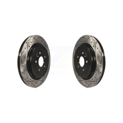 Rear Drill Slot Brake Rotors Pair For Ford Explorer Flex Taurus Police Interceptor Utility KD-100125