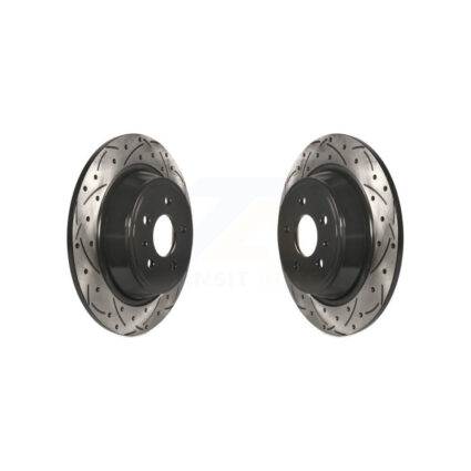 Rear Drilled Slot Brake Rotors Pair For Ford Escape Fusion Lincoln MKC MKX MKZ Continental KD-100128