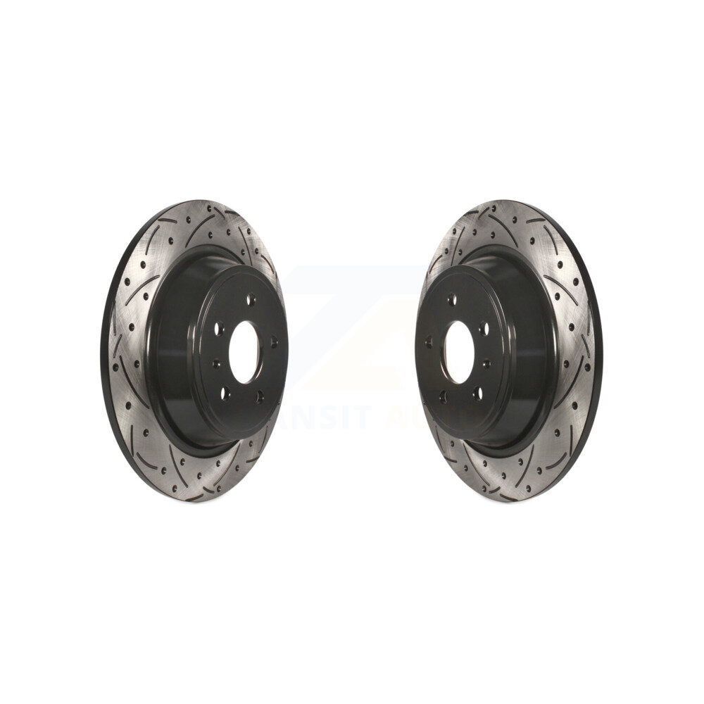 Rear Drilled Slot Brake Rotors Pair For Ford Escape Fusion Lincoln MKC MKX MKZ Continental KD-100128