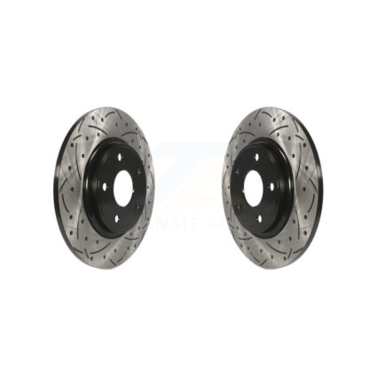 Rear Drilled Slot Brake Rotor Pair For Dodge Grand Caravan Journey Chrysler Town & Country KD-100143