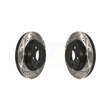 Rear Coat Drill Slot Disc Brake Rotor Pair For Mercedes-Benz C300 C350 E350 C250 E550 E300 KD-100191