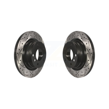 Rear Coated Drill Slot Disc Brake Rotors Pair For BMW 230i xDrive 228i 328i 320i 428i 328d KD-100200