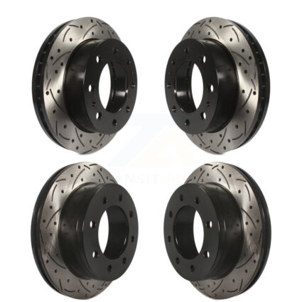 Front Rear Drill Slot Brake Rotor Kit For GMC Chevrolet Sierra 2500 HD Silverado Savana XL KD-100203