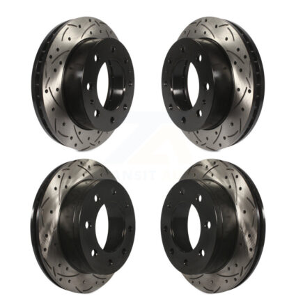 Front Rear Drilled Slot Brake Rotor Kit For Chevrolet GMC Sierra 2500 HD Silverado Express KD-100204