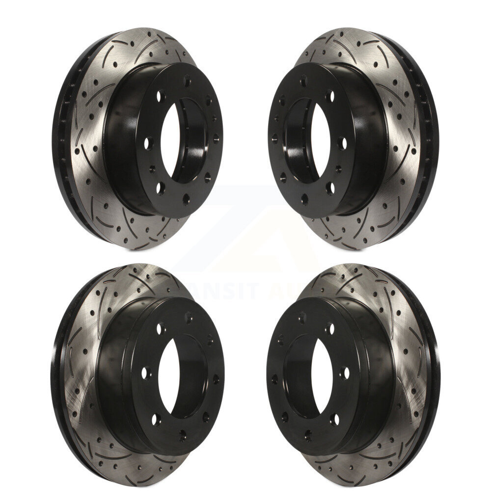 Front Rear Drilled Slot Brake Rotor Kit For Chevrolet GMC Sierra 2500 HD Silverado Express KD-100204