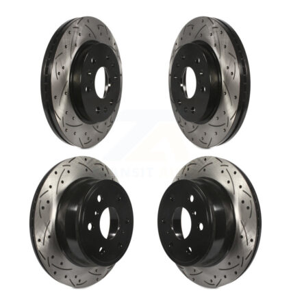 Front Rear Drill Slot Brake Rotors Kit For Chevrolet GMC Sierra 1500 Silverado Tahoe Yukon KD-100206